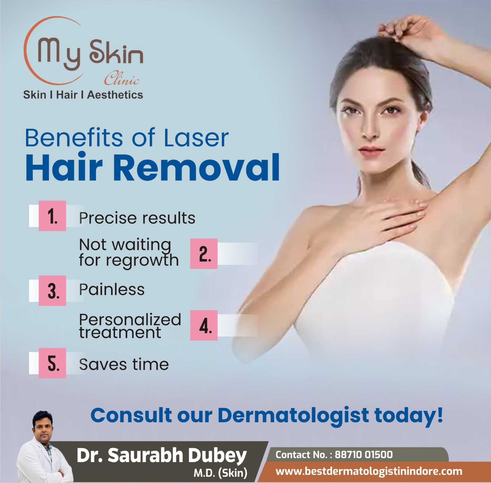 Best Skin Specialist for Laser Hair Removal in Indore